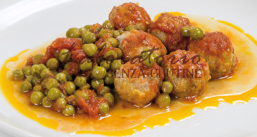 Polpette di manzo con piselli